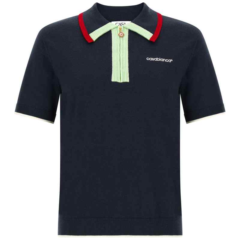 MPF26KW84601NAVY_01_M_2026-07-17T09-11-15.925Z Casablanca Knit Polo Shirt With Zip