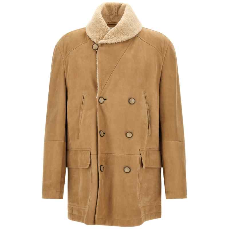 Brunello Cucinelli Caban Shearling Curly