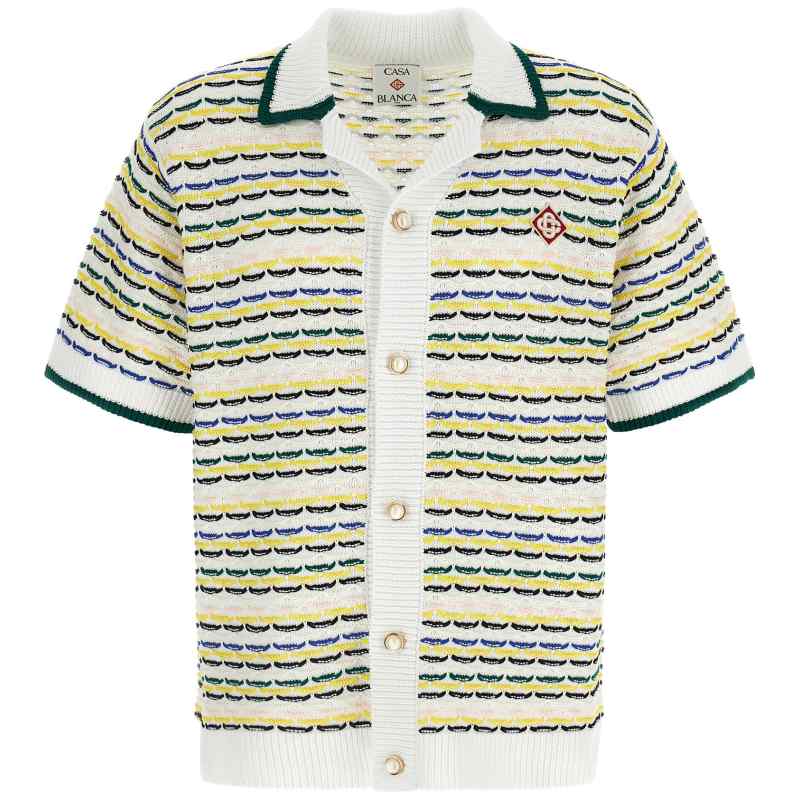 MSP26KW120901_01_M_2026-01-28T09-29-23.122Z Casablanca Tuck Stitch Short Sleeve Shirt