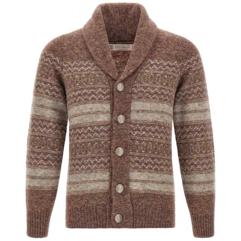 Brunello Cucinelli Nordic Jacquard Cardigan