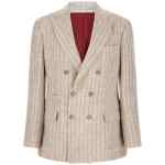 Brunello Cucinelli Pinstripe Twill Blazer