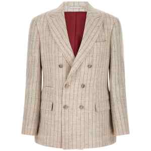 Brunello Cucinelli Pinstripe Twill Blazer