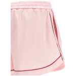 Off White Jacquard Satin Pajama Shorts