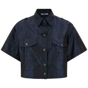 Prada Cropped Taffeta Shirt