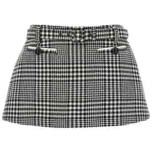 Self-Portrait Bouclé Wool Skort