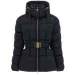 Elisabetta Franchi Belted Down Jacket With Logo Buckle