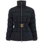 Elisabetta Franchi Belted Down Jacket With Logo Buckle