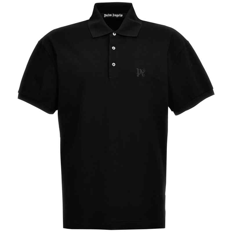 PMGB012R24FAB00110101010_01_M_2024-02-14T09-19-58.593Z Palm Angels Monogram Polo Shirt