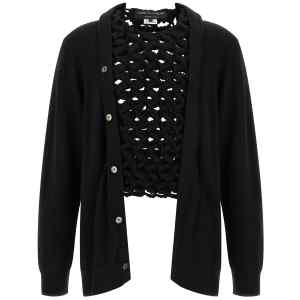 Comme Des Garçons Homme Plus Woven Insert Cardigan