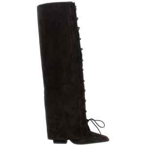 Paris Texas Jane Fold Over Lace Up Boots