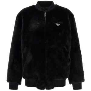 Prada Eco-fur And Re-nylon Reversible Bomber Jacket
