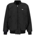 Prada Eco-fur And Re-nylon Reversible Bomber Jacket