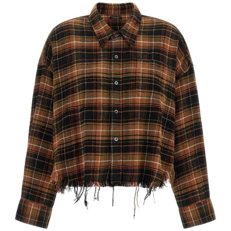 R13WR150R858BLIGHTBROWNBLACKPLAID_01_M_2026-07-22T08-05-41.137Z R13 Raw Cut Cropped Shirt