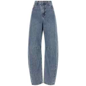 Self-Portrait Blue Barrel Leg Jeans