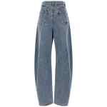 Self-Portrait Blue Barrel Leg Jeans