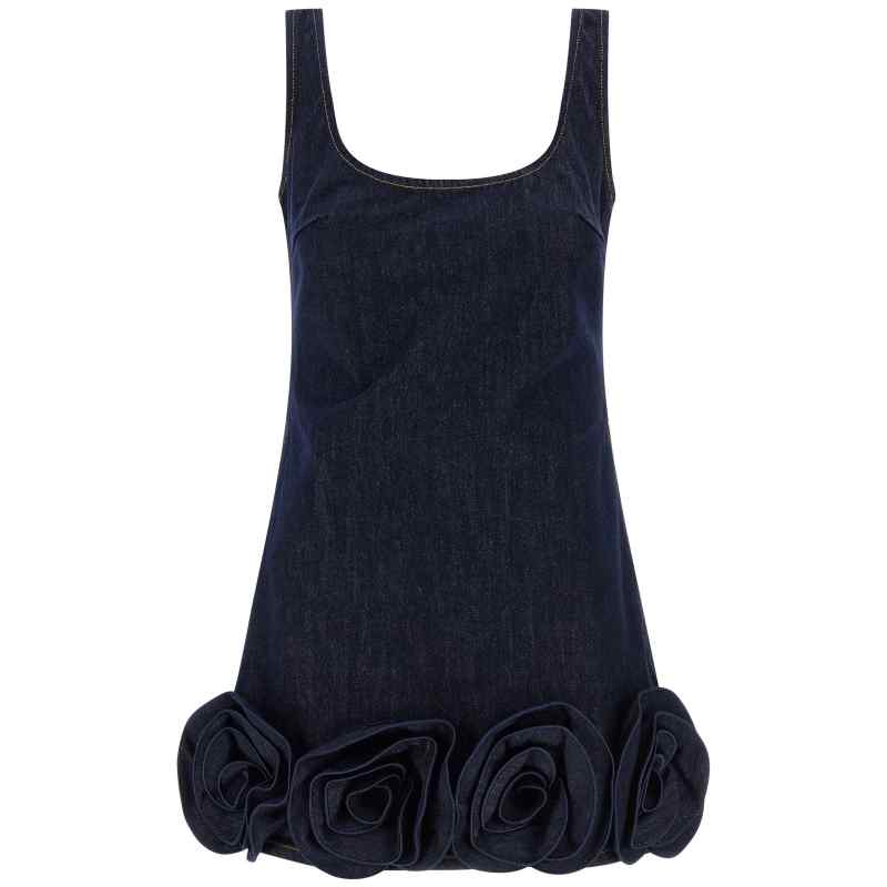 RS26821SBLBLUE_01_M_2025-11-20T12-01-52.655Z Self-Portrait Indigo Denim 3d Flower Mini Dress