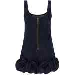 Self-Portrait Indigo Denim 3d Flower Mini Dress