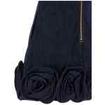 Self-Portrait Indigo Denim 3d Flower Mini Dress