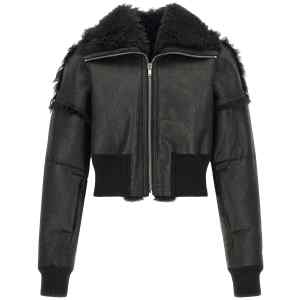 Rick Owens Flight Jkt Cropped Bomber Jacket