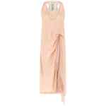 Maison Margiela Silk Lace Slip Midi Dress Dress