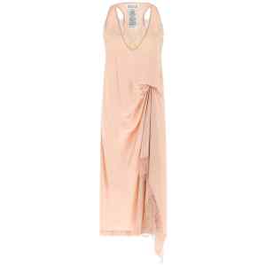 Maison Margiela Silk Lace Slip Midi Dress Dress