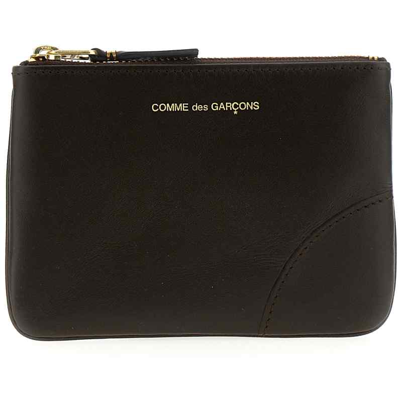 SA8100BROWN_1_M_2023-06-27T14-58-20.673Z Comme Des Garcons Wallet Logo Leather Wallet