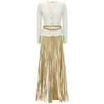 Self-Portrait Long Pleated Skirt Dress