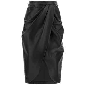 Balmain Leather Skirt