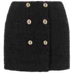 Balmain Embossed Button Detail Miniskirt