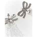 Self-Portrait Bow Beaded Waterfall Earrings