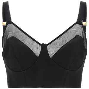 Elisabetta Franchi Cool Wool And Tulle Top