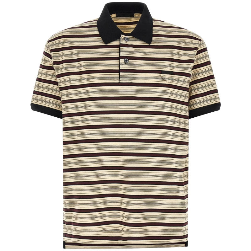 Prada Striped Polo Shirt