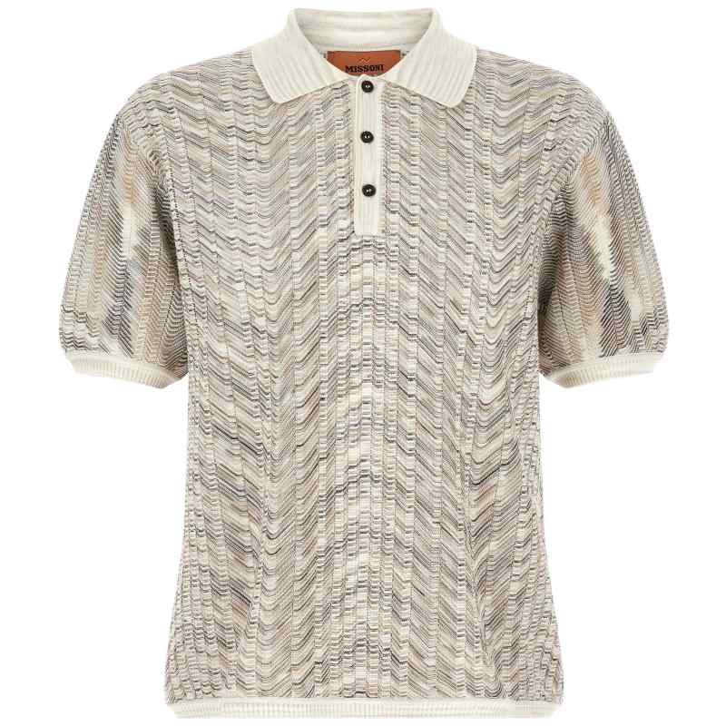 US26W204S01MX_01_M_2026-07-01T08-35-48.855Z-1 Missoni Zig-zag Knit Polo Shirt