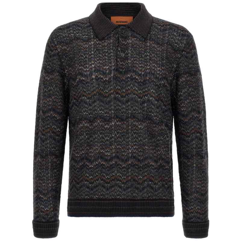US26W20NS72QX_01_M_2026-07-01T08-35-49.688Z-1 Missoni Knitted Polo Shirt