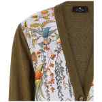 Etro Paisley Silk Insert Cardigan