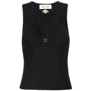 Marine Serre Moon Jewelry Knit Open Neck Top