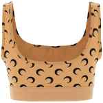 Marine Serre Moon Printed Jersey Cropped Top