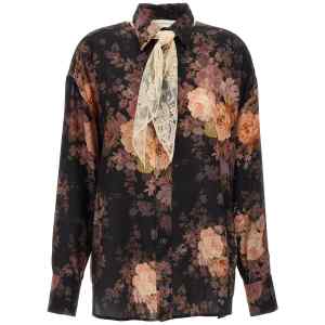 Zimmermann Illustration Lace Scarf Shirt