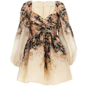 Zimmermann Illustration Draped Mini Dress