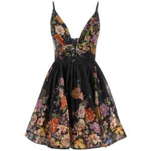 Zimmermann Pavilion V Neck Mini Dress
