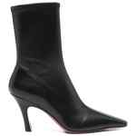 Amina Muaddi Jamie Stretch Bootie 80 Black Stretch Nappa