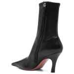 Amina Muaddi Jamie Stretch Bootie 80 Black Stretch Nappa