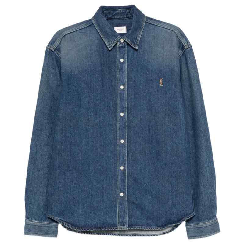 200040252-fw26-saintlaurentmain-862246y20pa5113 Saint Laurent Denim cotton shirt