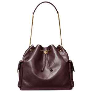 Tory Burch Charlie large leather bucket bag