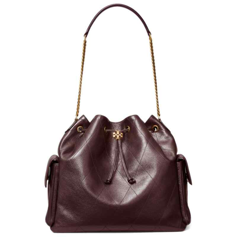 Tory Burch Charlie large leather bucket bag