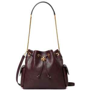 Tory Burch Charlie drawstring leather bucket bag