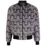Ozwald Boateng Printed velvet bomber jacket