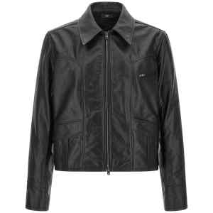 Amiri Leather Jacket With Zip