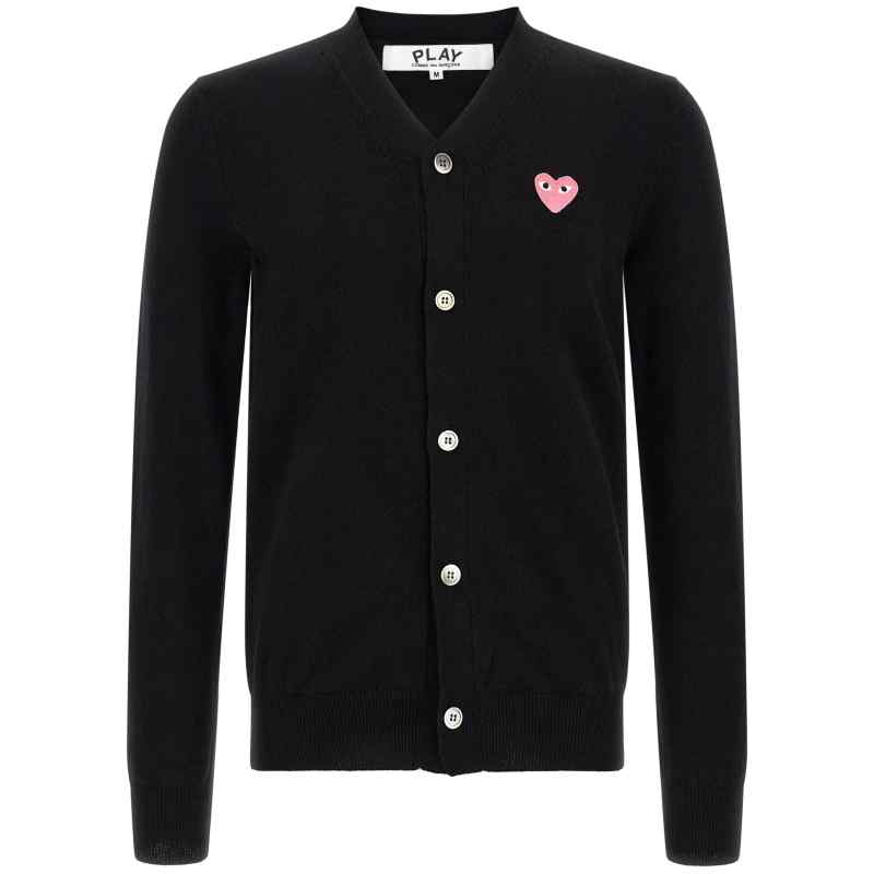 AXN0990511_01_M_2026-08-24T09-22-26.335Z Comme Des Garçons Play Wool Cardigan With Heart Patch