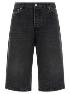 Ami Paris Denim Bermuda Shorts